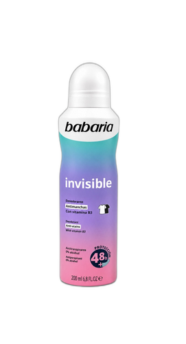 اسپری ضدتعریق باباریا Invisible ضد لک 200 میلیلیتر