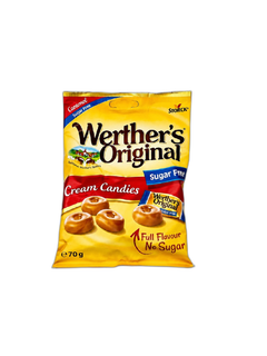 آبنبات کرمی بدون شکر Werther’s Original Sugar Free وزن ۷۰ گرم